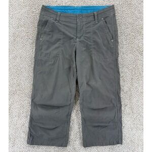 Kuhl Boulder Knicker Capri Hiking Pants Women's 8 Carbon Gray‎ Adjustable Waist